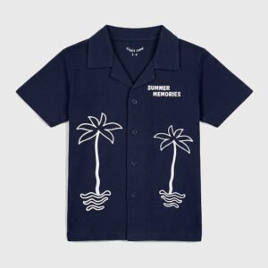 Boys dark blue polo shirt