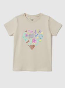 Girls heart t shirt